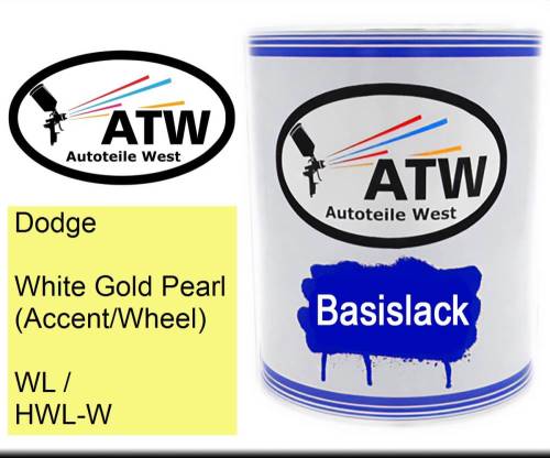 Dodge, White Gold Pearl (Accent/Wheel), WL / HWL-W: 1L Lackdose, von ATW Autoteile West.